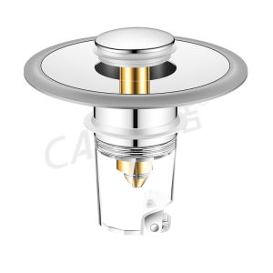 YEMO | Compact Sink Basin with Pop-up Drain Stopper and Anti-odor Function for Home Use