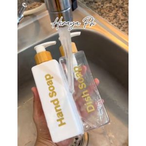 Hiraya Ph 250 ml Shampoo Bottle Dispenser Liquid Dish Soap Hand Soap for Kitchen Bath Aesthetic Household Item Organizer