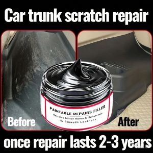 1 Piece 100g Car Interior Renovation Wax - Plastic Parts Update Interior Glitter Wax Tire Protection Black Vehicle Yellowing Repair and Nano Crystal Layer - Effectively Remove Scratches Repair Formula Interior Protection | Smooth Surface | Nan...