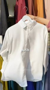 Kemeja Wanita Polos Lengan Panjang Korean Style By Azka Collection