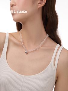 สร้อยคอหัวใจสีขาว ZEGL แฟชั่นสำหรับผู้หญิง โซ่กระดูกไหปลาร้า ดีไซน์เรียบง่าย สไตล์ฤดูร้อน เครื่องประดับที่หรูหราและทันสมัย