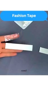 Perekat Pakaian Transparan Lem Fashion Tape Kain Selotip Baju Double Sisi Penutup Celah Kancing