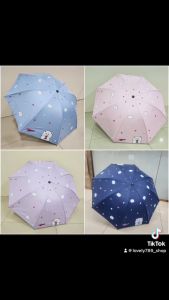 เครื่องดื่มร่มกันฝน กันยูวี 100% กัน UV สีพาสเทล มินิมอล สีพร้อมซองเก็บ