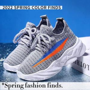 LKShoes ส่งไว รองเท้าเด็กแฟชั่นสไตล์เกาหลี รองเท้าผ้าใบเด็กพื้นหนา รองเท้าผ้าแฟชั่นเด็ก มี 3 สี พิมพ์ลายขีด 2 ขีดด้านข้าง คือดือเวอร์