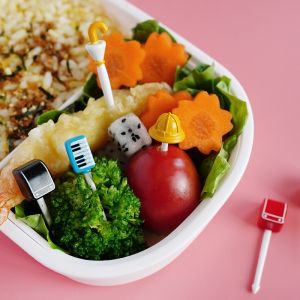 Cute Cartoon Fruit Fork School Supplies Lunch Box Decorative Tag Backpack Hat Umbrella Creative Lovely Fruit Fork