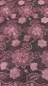 African Nigerian High-Quality Embroidery Cotton Wedding Cord Lace Fabric Water Soluble 5 Yards for Party Dresses Sewing AT2969