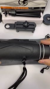 3H Teropong Monocular HD Zoom Waterproof & Portable Telescope with Tripod & Smartphone Clip