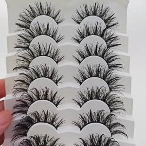 7 Đôi Mi Giả Dày Mịn Kiểu Wet Look Có Thể Sử Dụng Lại Kiểu Manga Dành Cho Cosplay Kiểu Dáng Búp Bê Lông Mi Tổng Hợp Làm Thủ Công Dạng Dải