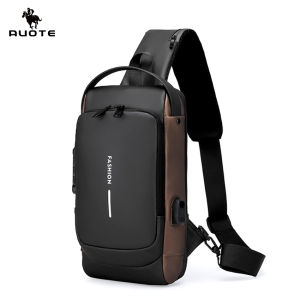 AUOTE Multi-Functional Chest Bag Crossbody Bag Smooth Zipper Bag Sports Bag Waterproof Anti-Thief Code Lock Casual Bag Street Shoulder Bag Messenger Bag Versatile Fashion Chest Bag Travel Bag Business Bag