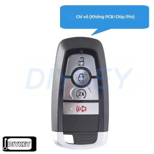 Vỏ Ốp Điều Khiển Từ Xa Thông Minh 4 Nút Cho Xe Ford Explorer Edge Ranger Maverick Escape F-150 F-250 F-350 F-450 F550 Chất Liệu ABS + Kim Loại