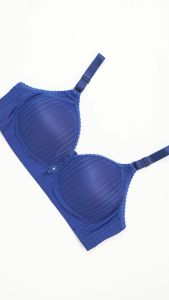 WIMIU BH Bra Wanita BH Tanpa Kawat Busa Tipis Motif Garis Beha Perempuan Women Woman Bra 100155