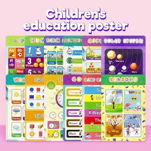 16pcs/Set Kids English Learning Poster Preschool Kindergarten Classroom Decorations Early Education Supplies Materials Montessori