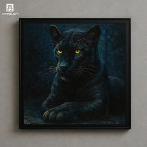 Tranh Nghệ thuật "Báo Đen" VIETSMART ART - Acrylic 60 x 70cm