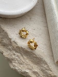 Fearless Small Sugar Cube Gold Earrings for Women Small Square Fancy Ear Studs Earrings Ear Ring Hoop Earrings Women