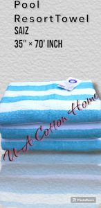 Pool Resort Towel Big saiz 100% Cotton Absorbing water Towel Tebal soft & Smooth best for vacation Holiday Beach ️