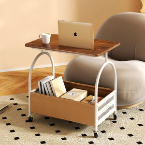 โต๊ะข้างเตียงแบบเคลื่อนที่ ขนาดเล็ก สำหรับห้องนอนและห้องนั่งเล่น โต๊ะข้างโซฟา โต๊ะเล็ก โต๊ะสไตล์ย้อนยุค หรูหรา ระดับไฮเอนด์