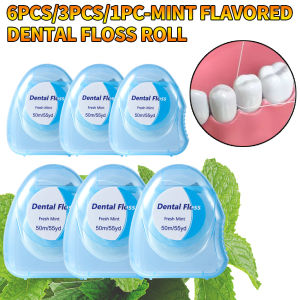 6pcs/3pcs/1pc mint flavored dental floss compact convenient and fast for cleaning between teeth gaps