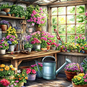 500/1024PCS Jigsaw Puzzle Peaceful Garden Floral Scene For Adults Ideal For Stress Relief And Relaxation