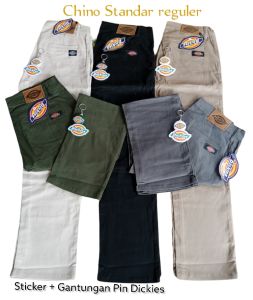 CHINO STANDAR GOBER/CELANA PANJANG PRIA REGULER FREE STICKER+PIN GANTUNGAN KUNCI