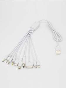 Ten-In-One Charging Cable Maxmiles MX-10In1Cbl Multi-Function USB Phone Charging Cable Straight Head Type One Drag Ten