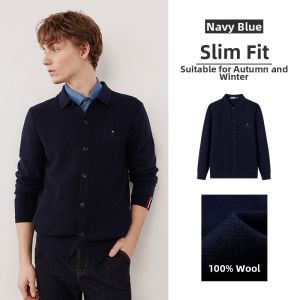 Navigare | Pure Wool Mens Knit Cardigan