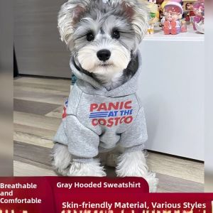Warm Hooded Pet Sweatshirt for Dogs Autumn Winter Style Teddy Bichon Schnauzer Small Medium Large Breeds Puppy Cat Clothes