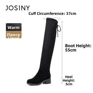Josiny | Slim Knee-high Fleece-lined Winter Boot