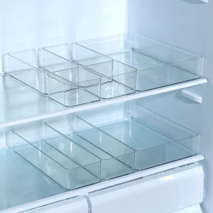 Acrylic Kitchen Fridge Organizer Divider Storage Box Grids ness Container Refrigeration Freezing Box Household Essential