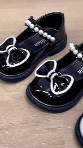 Flat shoes sepatu anak sekolah docmart mutiara lucu sepatu terbaru 2025 untuk anak usia 2-10