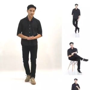 FRANKY GREY |MNM x 1 LANGKAH| Sepatu Sneakers Pria Casual Shoes