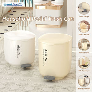 JustLiving 10L/15L Dustbin Waste Foot Pedal or Push-to Open Lid Garbage Can Multipurpose Two Way Opening Trash Can Foot Pedal Press Lid Recycling Bin Garbage Container Wastebasket