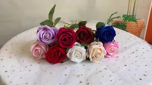 6/12 Pcs Artificial Flowers Silk White Rose Long Branch Bride Bouquets Wedding Home Party Outdoor Decoration Table Quality Gifts