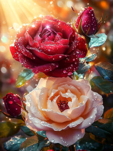Huacan New Arrivals Diamond Painting Rose Diamond Mosaic Flower Complete Kit Craft kit