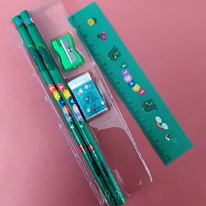 Zaman Now - Stationery Set 5 In 1 / Set Alat Tulis Sekolah 5 in 1 Karakter Lucu / 5Pcs Set Alat Tulis Pensil Motif Kartun Lucu