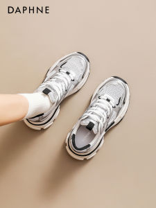 Daphne Silver Dad Shoes Womens Spring Summer Trend Climbing 2025 New Model Foot Slimming Lightweight Thick Bottom Sports