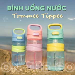 Bình Uống Nước Tommee Tippee On The Go Straw 500ml – Cho Bé Từ 18 Tháng Hồng