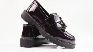 2025 Korean Loafers Shoes For Men Anti Slip School Black Leather Shoes For Men Students Slip On Shoes Big Size 39-45