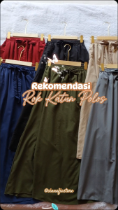Rok Polos A-Line Bahan Katun Polymicro / Rok Wanita Remaja-Dewasa
