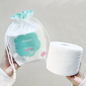 1Pack disposable washcloth thickened washcloth washcloth roll towel which can be used for both wet and dry purposes.