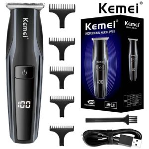 Kemei KM-631 Professional Hair Clipper Trimmer For Men USB Electric Shaver Rechargeable Razor Led Lcd Digital Display