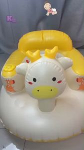 Momosee Kursi Sofa Musik Bayi PVC Pompa Angin Sofa Rusa Makan Bayi Belajar Duduk Kursi Bayi WJ12