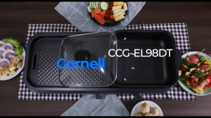 Cornell Table Grill 2-in-1 4.2 Litres 2000 Watts Electric Contact Griddle with Hot Pot | CCG-EL98DT