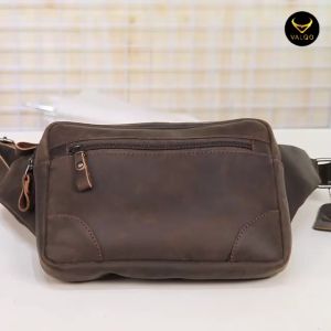 VALQO KONAN Tas kulit sapi Waist Bag Tas Sling bag Pria Laki Laki Cowok bisa COD