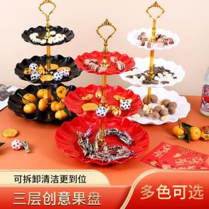 Mặt Bàn Tráng Men Bằng Nhựa Sang Trọng Ba Lớp Nhỏ Thanh Lịch Dùng Trong Nhà Dùng Để Đựng Kẹo Bánh Tráng Men Đồ Ăn Nhẹ