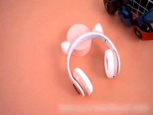 ✯BISA COD✯ Headset Kucing Karakter LED Color Headset Gaming Bluetooth Wireless Game Headset