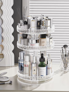 Rotate Cosmetics Storage Box Dresser Table Skin Care Shelf For Home Lipstick Acrylic Transparent Box