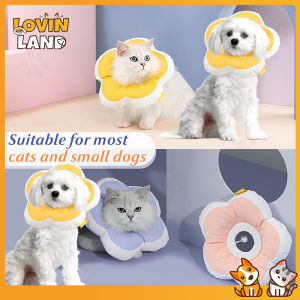 Lovinland Cat Collar Circle of Elizabeth for Puppy Cats Adjustable Pet Protect Anti-Licking Neck Collar Flower Shape