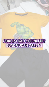 Paket Usaha Baju Tidur Kaos Setelan Piyama Anak & Bayi Laki-Laki Motif Kartun Usia 1 - 10 Tahun