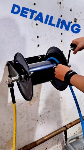 Khung Rulo Cuộn Dây Cao Áp Gắn Máy Rửa Xe Hoặc Treo Tường | Trục Inox 304 Dễ Lắp Đặt Đa Dụng  Tặng Dây Cấp Nước Từ Máy Lên Rulo