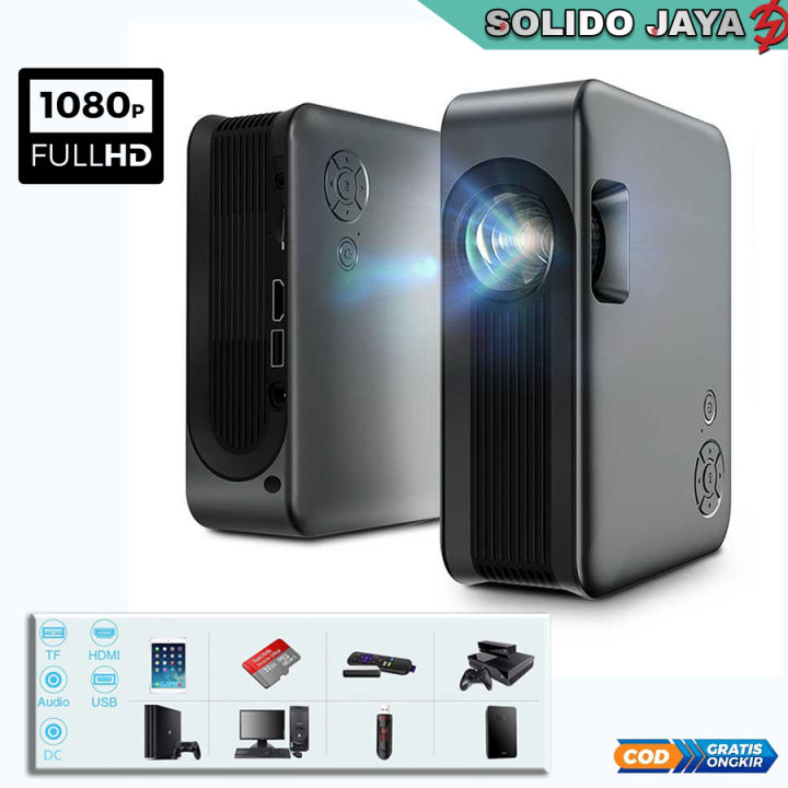 Proyektor terbaru 2025 Layar Tancap Proyektor Mini Portable LED Full HD